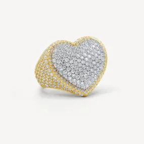 10k Diamond Heart Ring