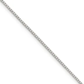 1.1mm, Sterling Silver, Solid Box Chain Necklace