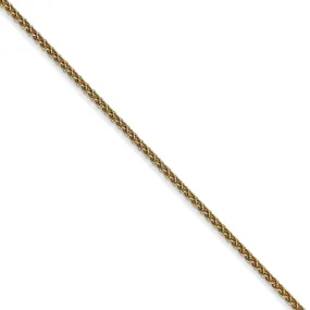 1.25mm, 14k Yellow Gold, Solid Spiga Chain Necklace