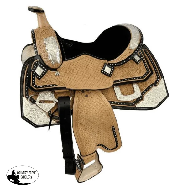 12" or 13" Double T fully tooled Youth / Pony show saddle with silver.