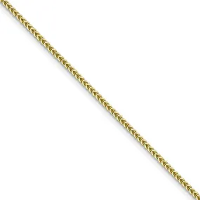 1.3mm 10k Yellow Gold Solid Franco Chain Necklace