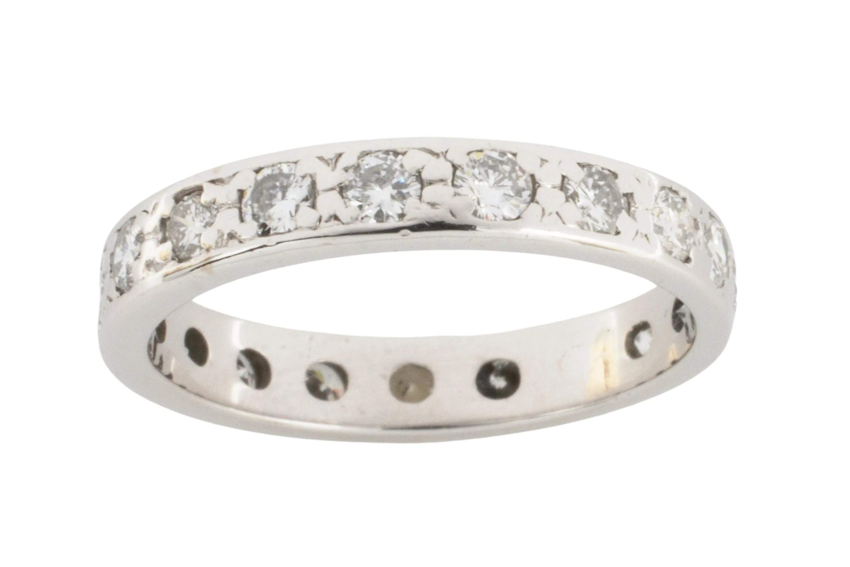 14 carat white gold diamond eternity band