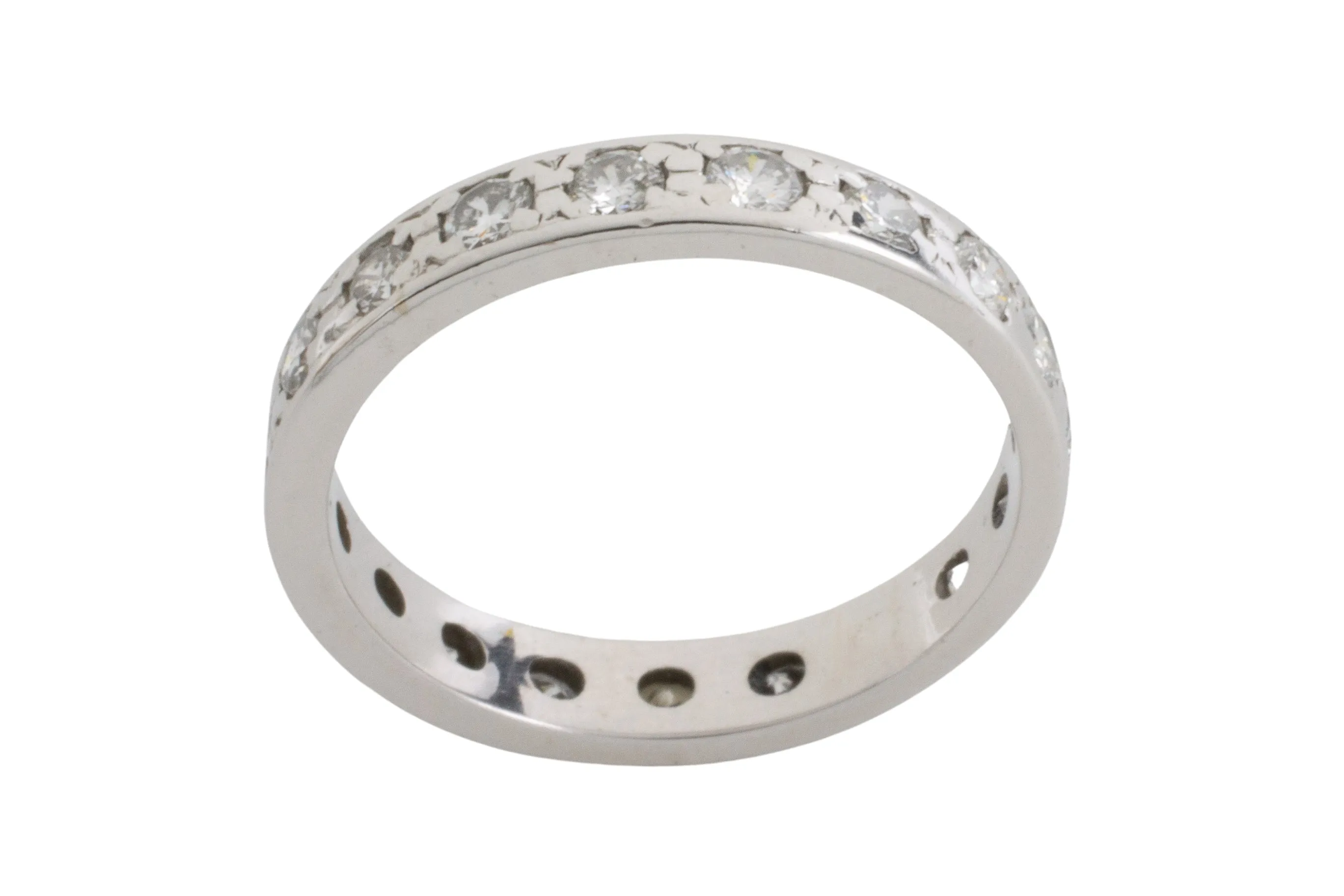 14 carat white gold diamond eternity band