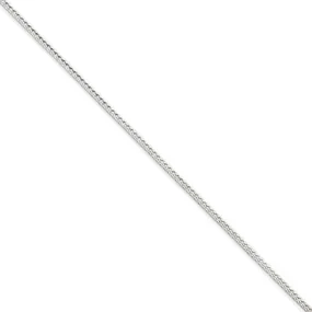 1.45mm Sterling Silver Diamond Cut Solid Round Franco Chain Necklace