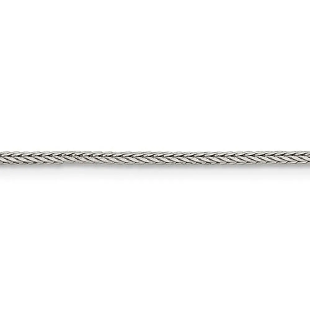 1.45mm Sterling Silver Diamond Cut Solid Round Franco Chain Necklace