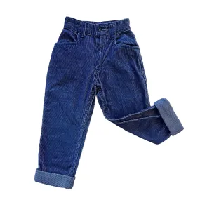 1970s Navy Cord Trousers /  5-6Y