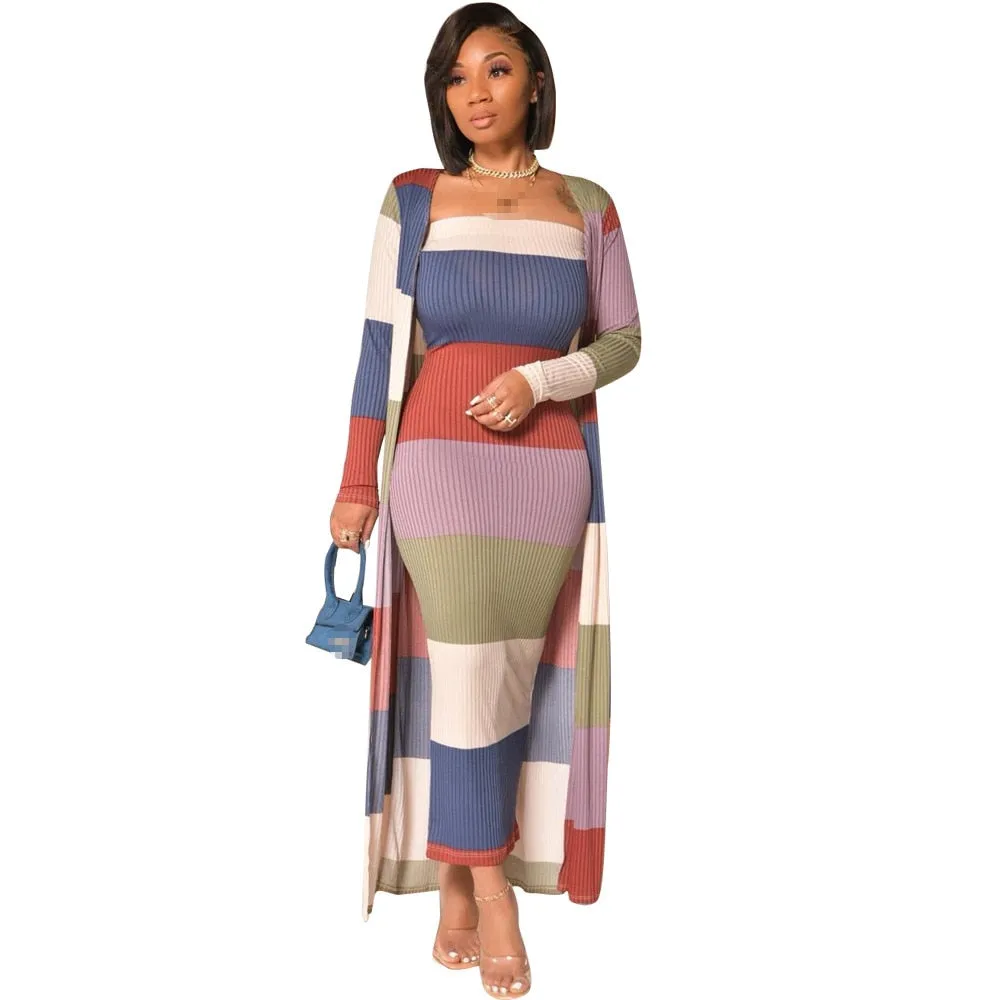 2 piece Maxi Sweater Dress for women