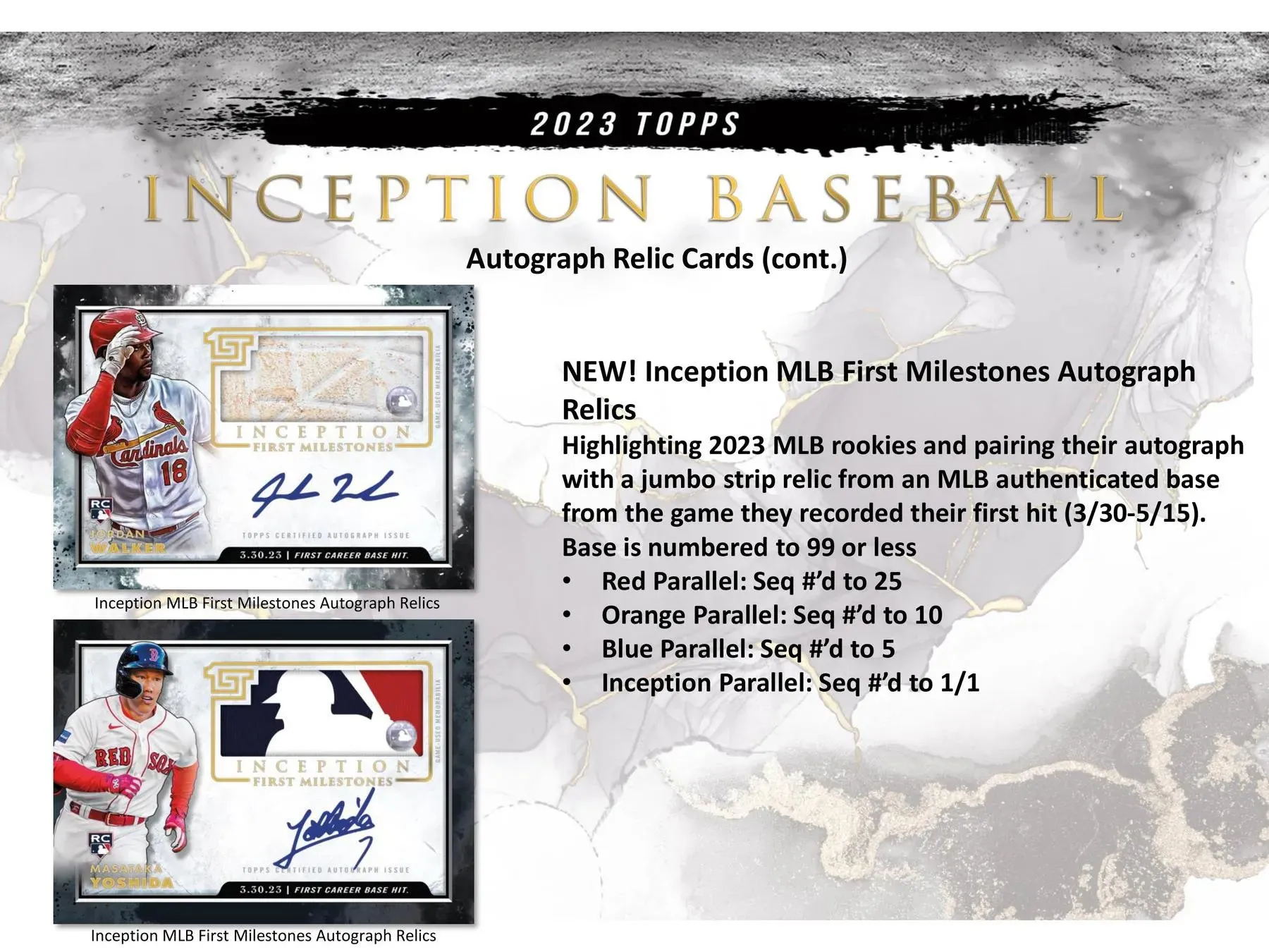 2023 Topps Inception Baseball Hobby Box 16 Boxes Per Case, 7 Cards Per Box