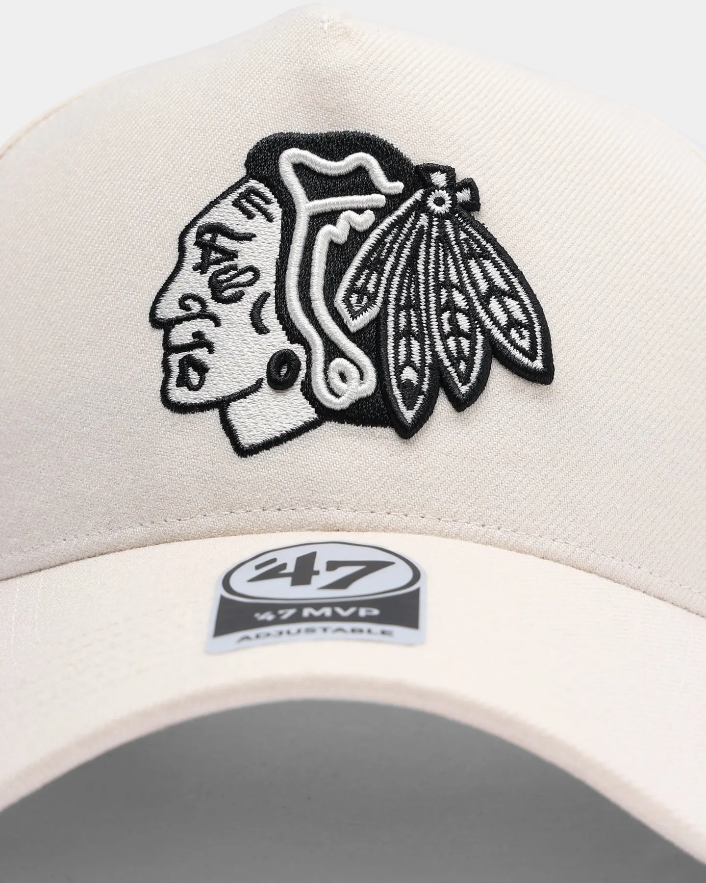 47 Brand Men's Chicago Blackhawks Replica MVP DT Snapback Natural/Black