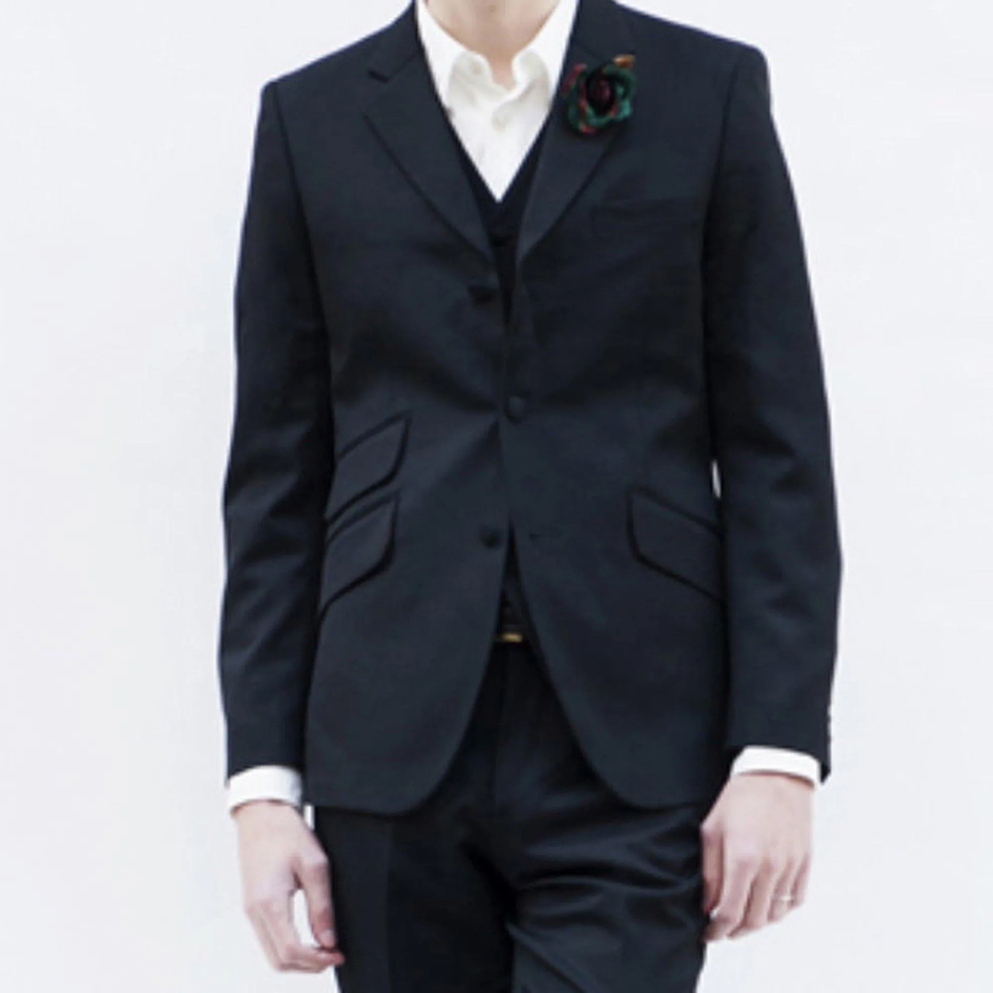 60′s Gabadine Mods Suit - Black