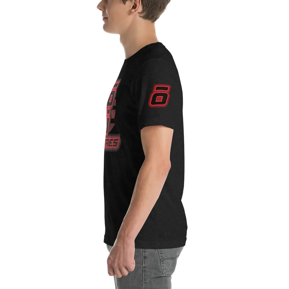 '7Four Black T-Shirt Red