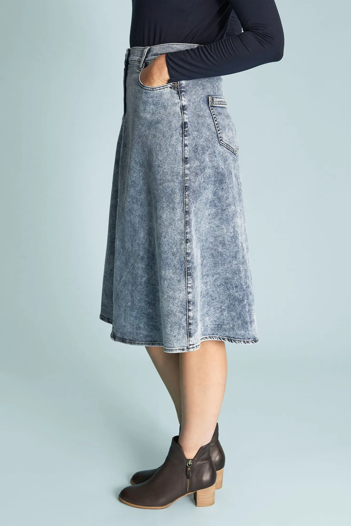 A-Line Denim Skirt