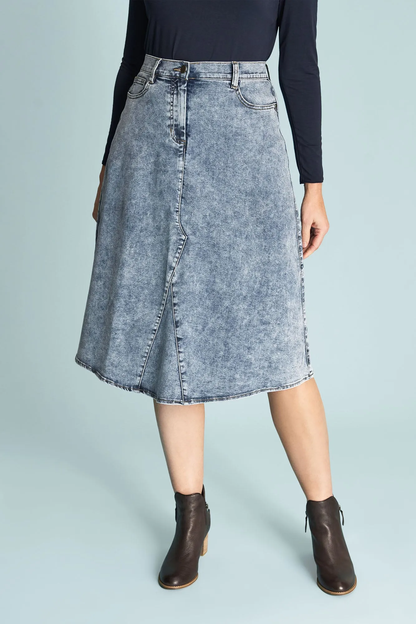 A-Line Denim Skirt