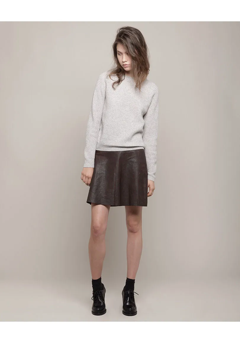 A-Line Leather Skirt