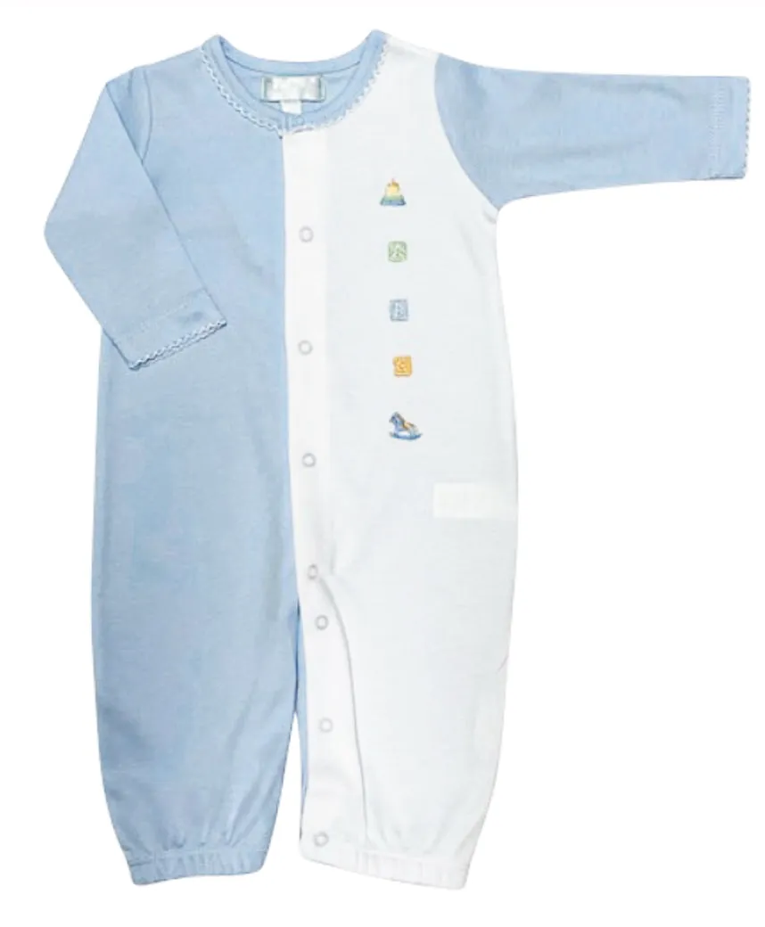 ABC Blocks baby Boy Converter gown