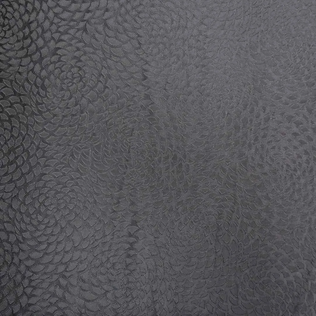 Abstract Textured Grey Brocade Fabric