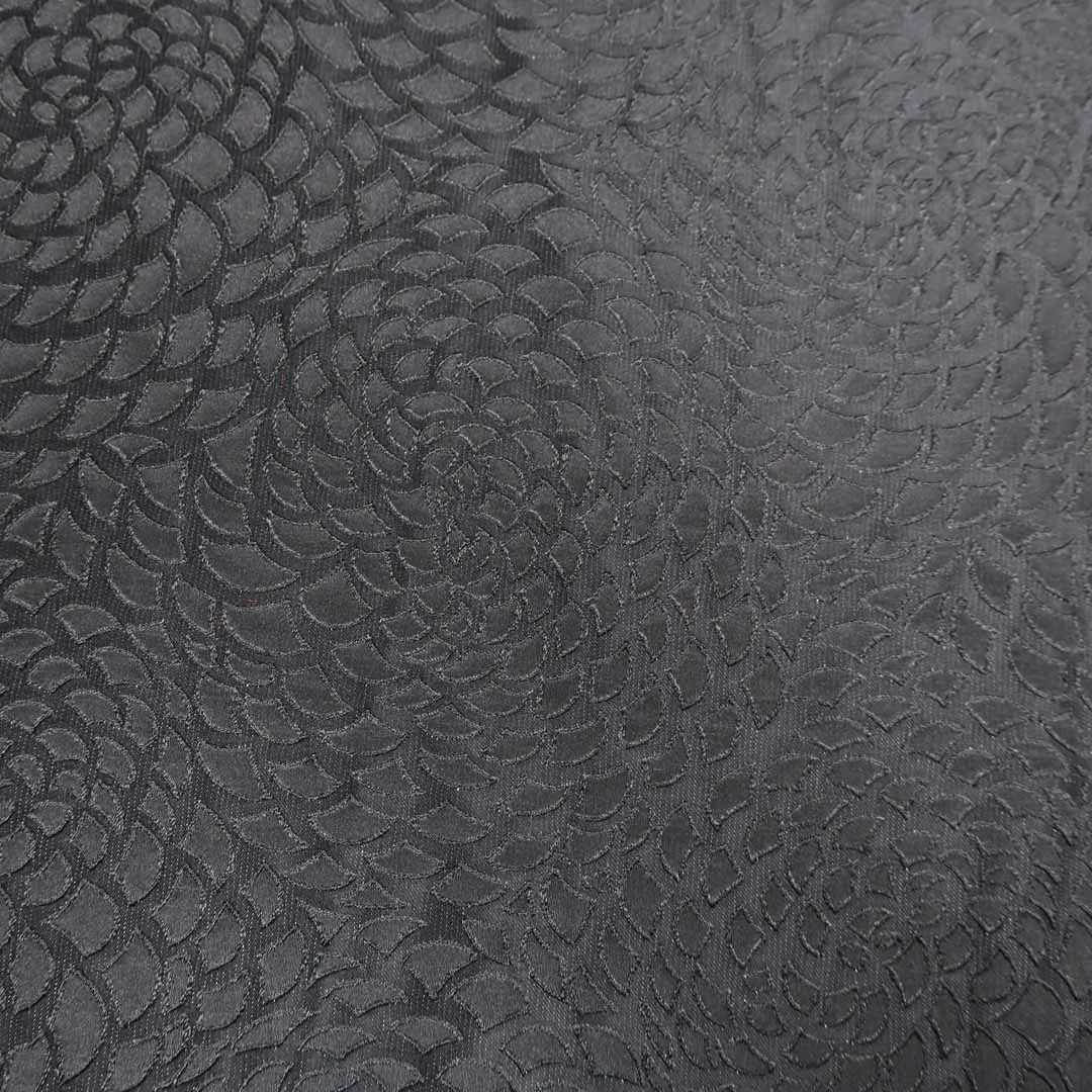 Abstract Textured Grey Brocade Fabric