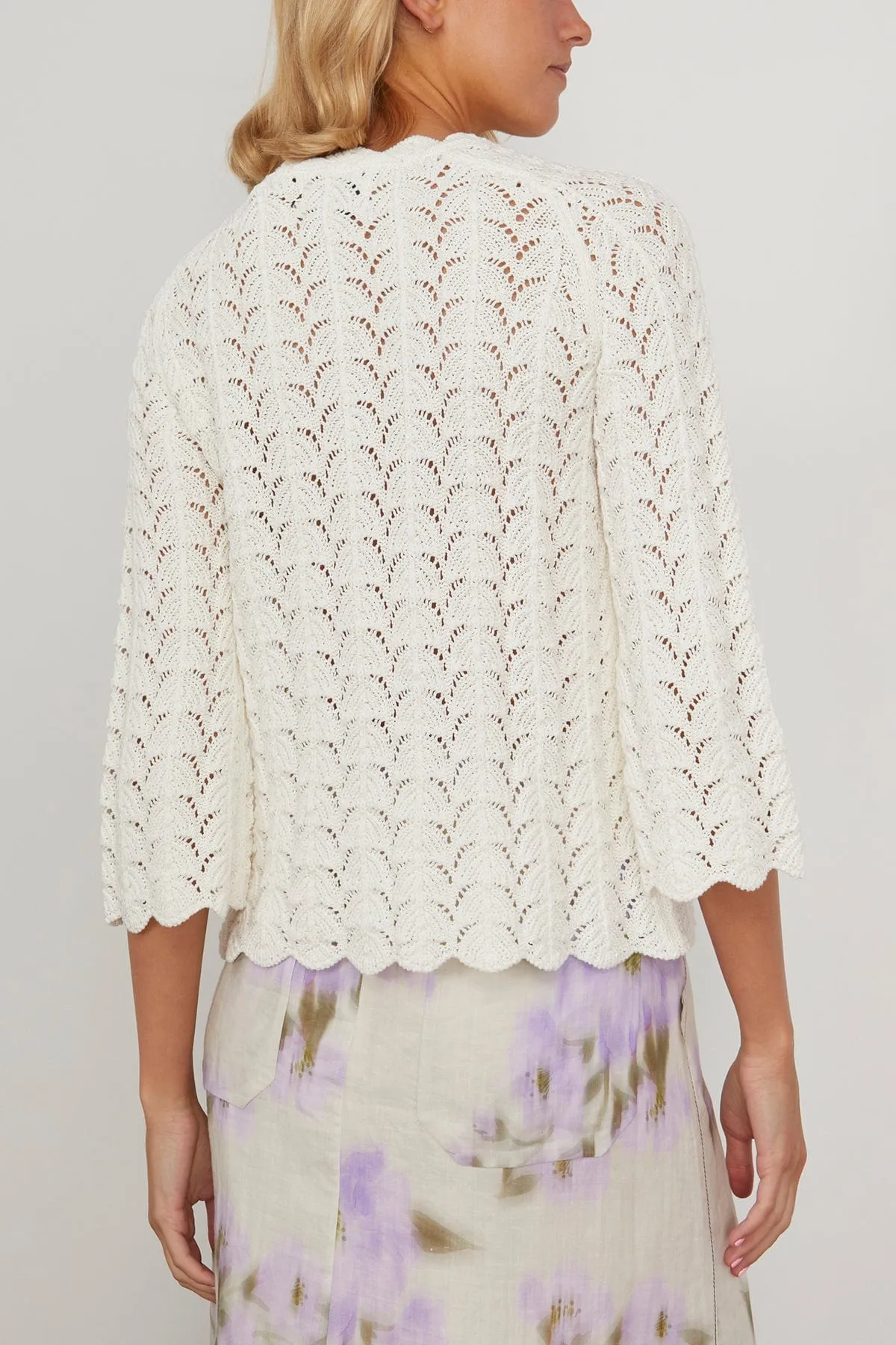 Adeka Long Sleeve Top in Ivory