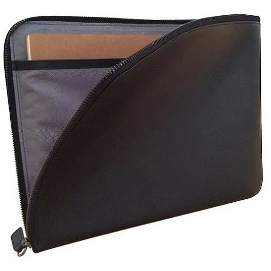 Adpel Ascot A4  Ziparound Leather Document Holder Black