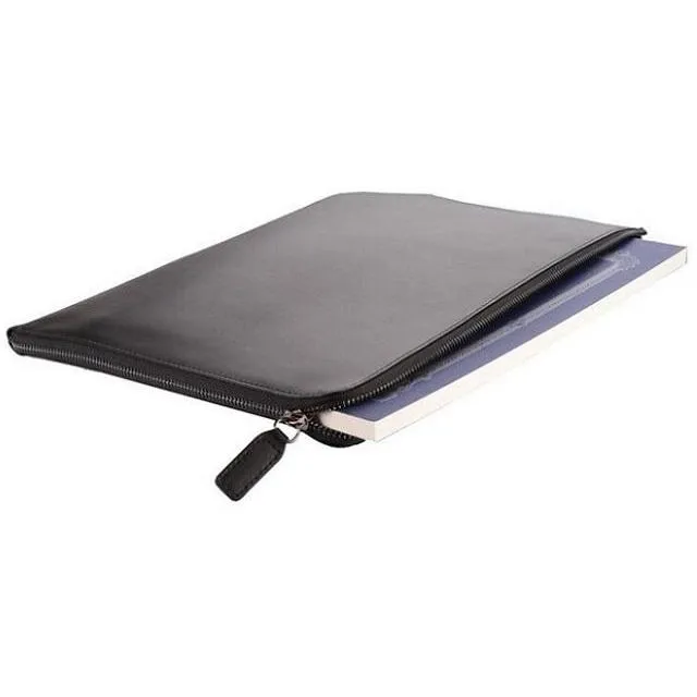 Adpel Ascot A4  Ziparound Leather Document Holder Black