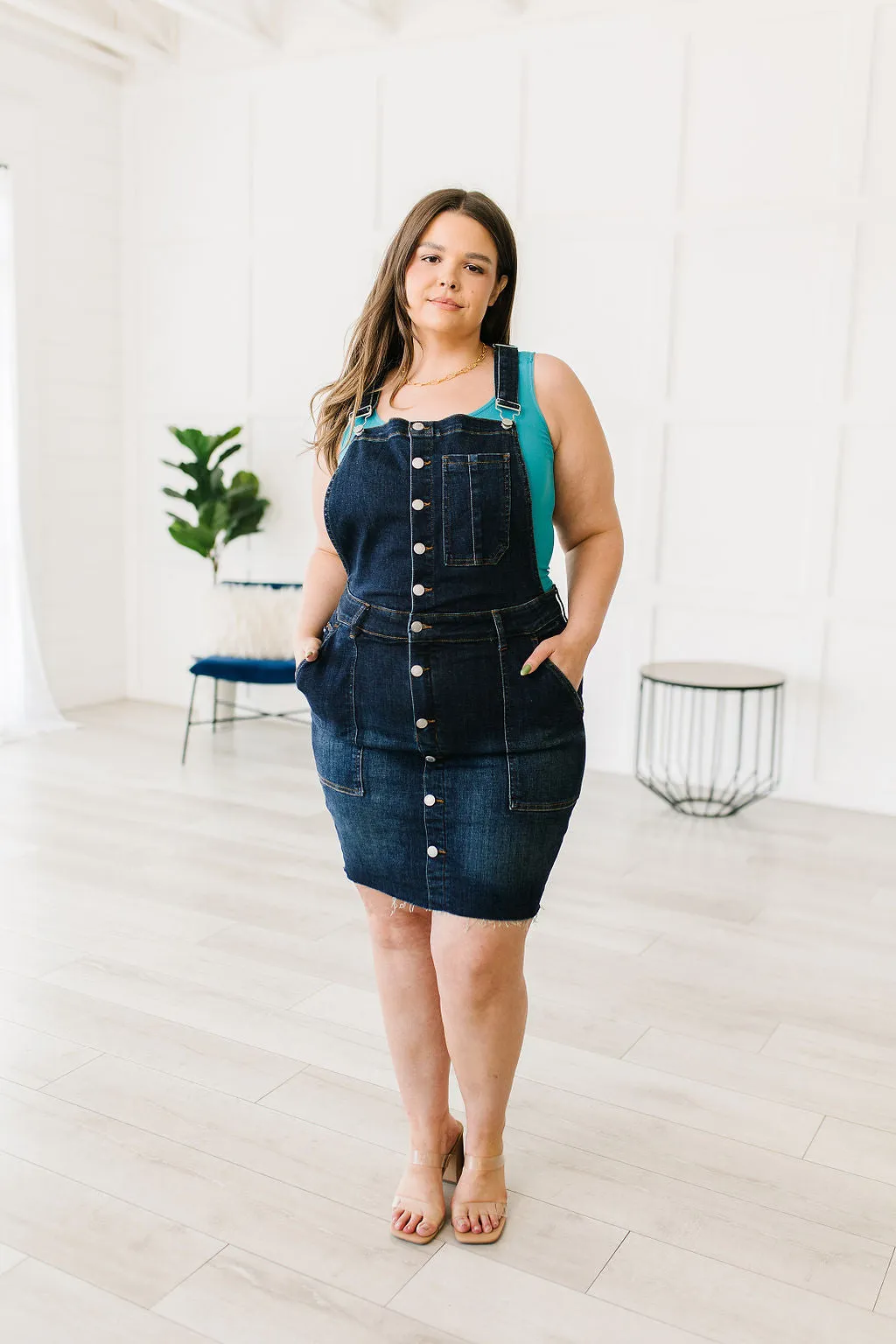 Agnes Denim Overall Dress