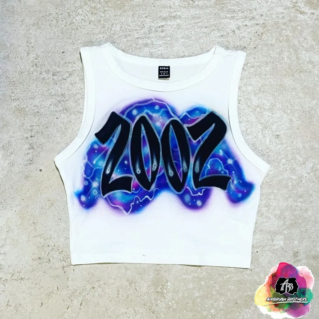 Airbrush Galaxy Crop Top Design