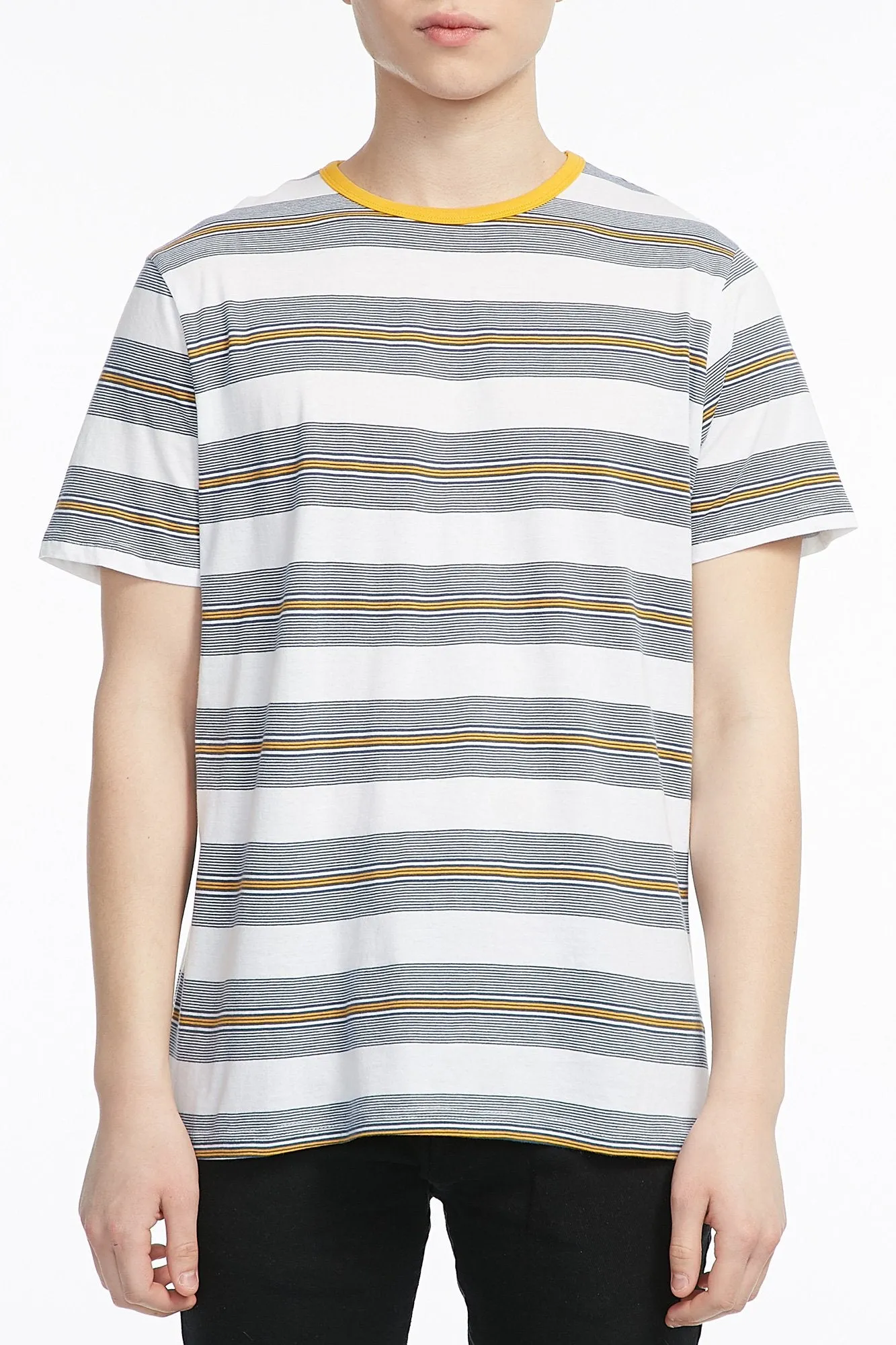 Amnesia Guys Mix Stripe Short Sleeve Tee