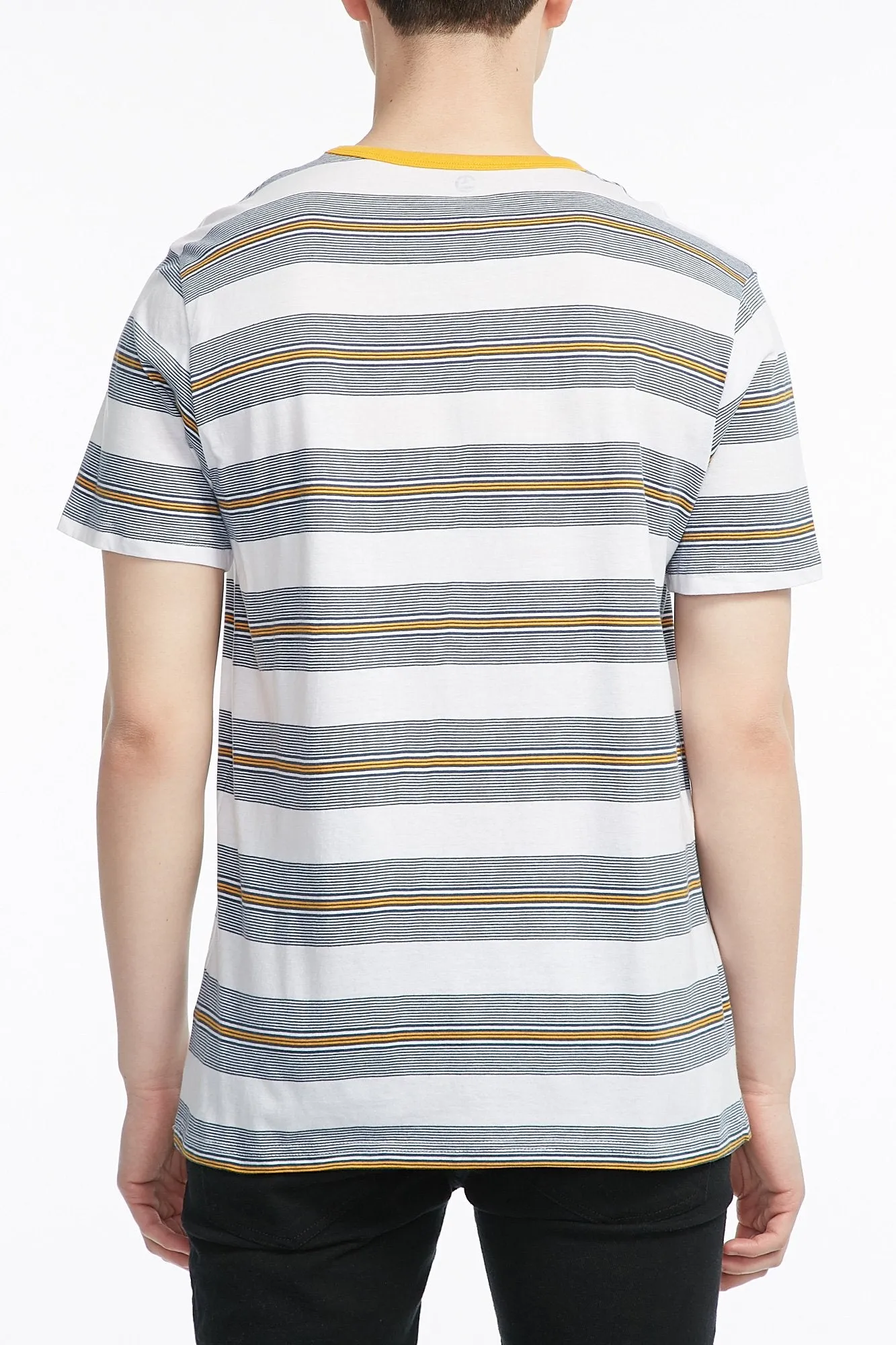 Amnesia Guys Mix Stripe Short Sleeve Tee