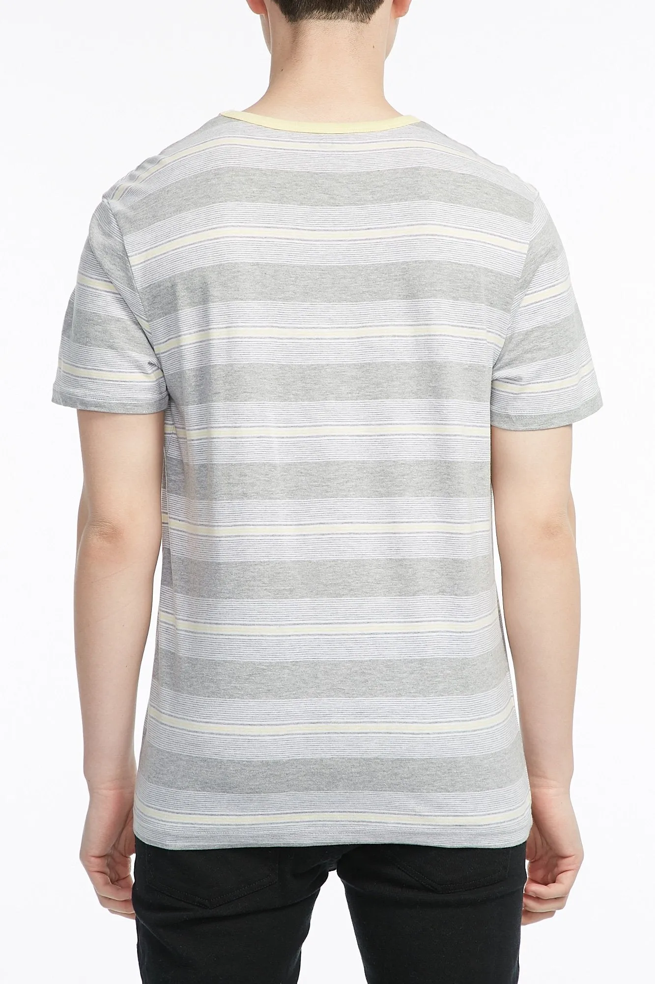 Amnesia Guys Mix Stripe Short Sleeve Tee