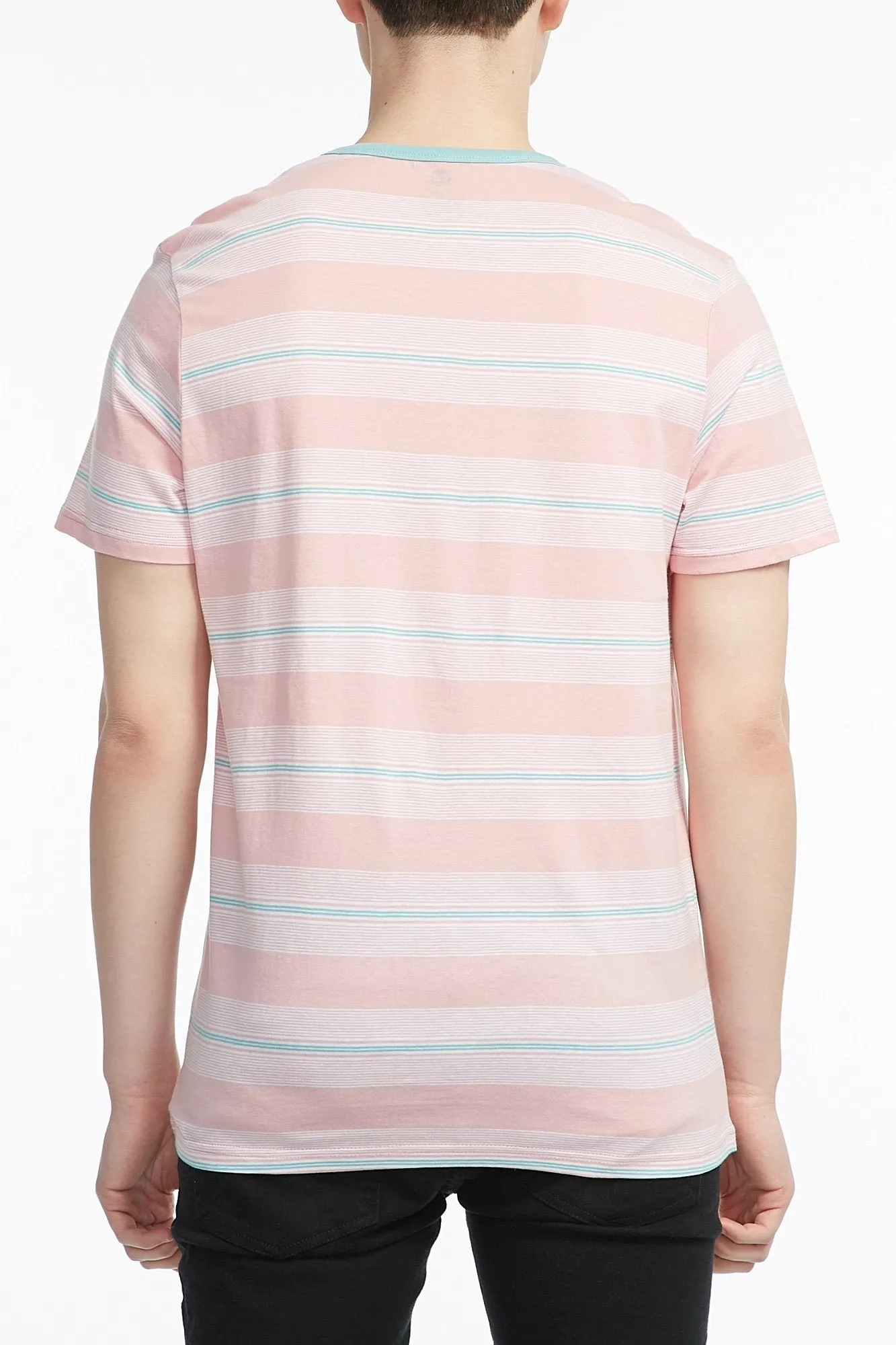 Amnesia Guys Mix Stripe Short Sleeve Tee