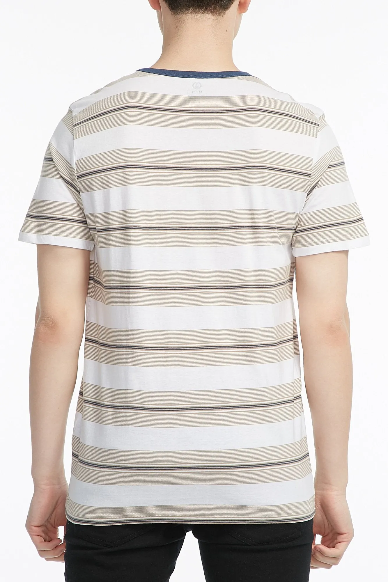 Amnesia Guys Mix Stripe Short Sleeve Tee