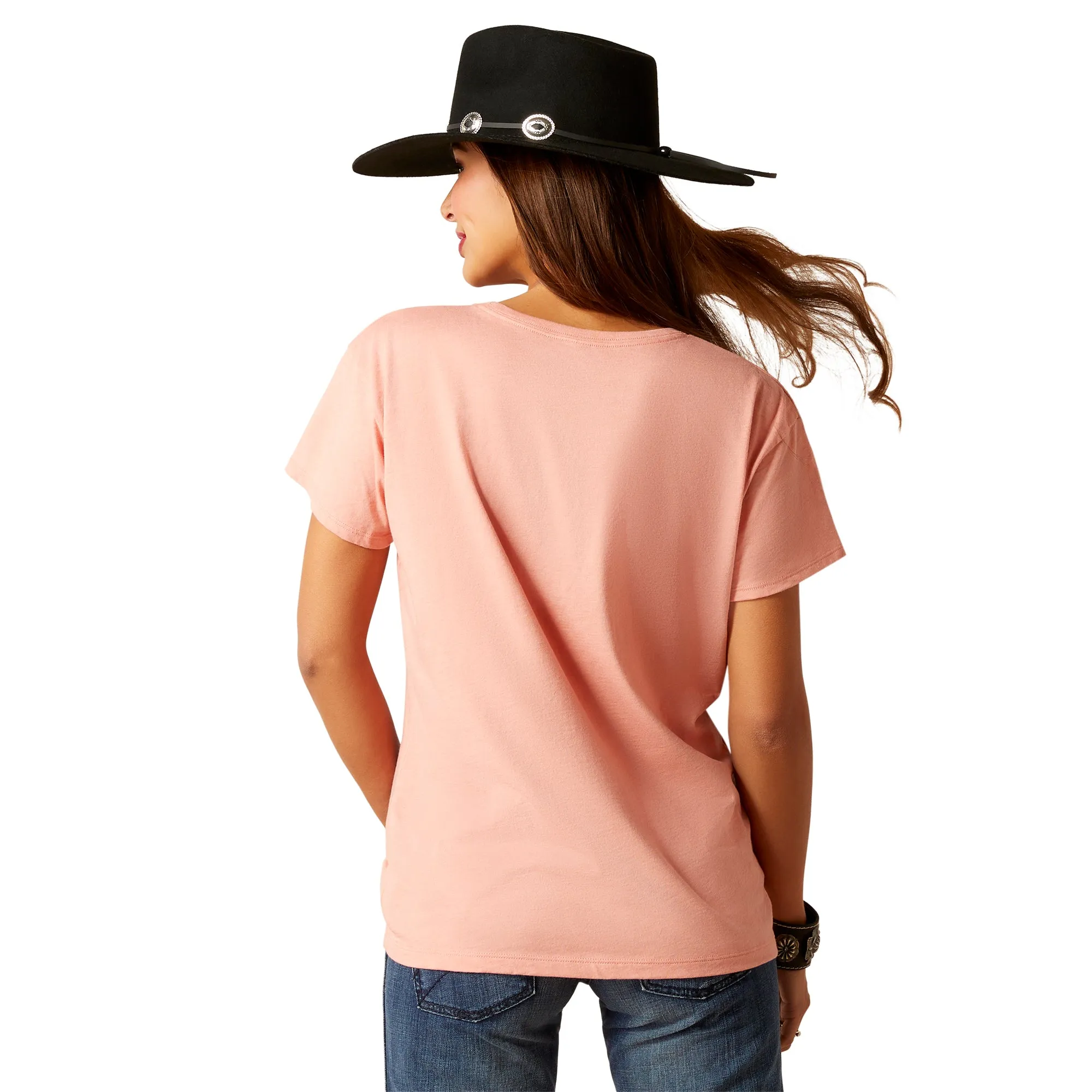 Ariat Ladies Cow Chart Sunset Heather T-Shirt 10047641