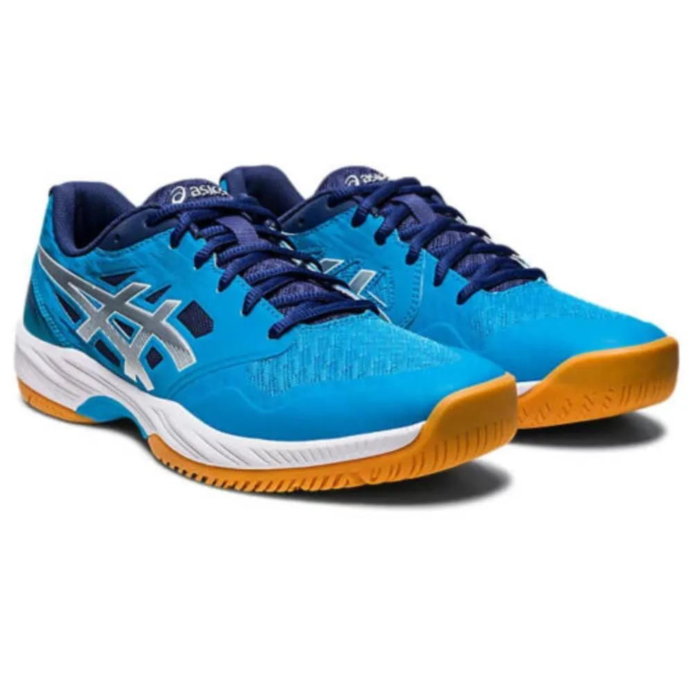 ASICS Men's Gel-Court Hunter 3 Badminton Shoe (Island Blue/Pure Silver)