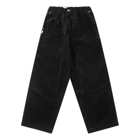 A[S]USL DOUBLE KNEE CORDUROY PAINTER PANTS-BLACK