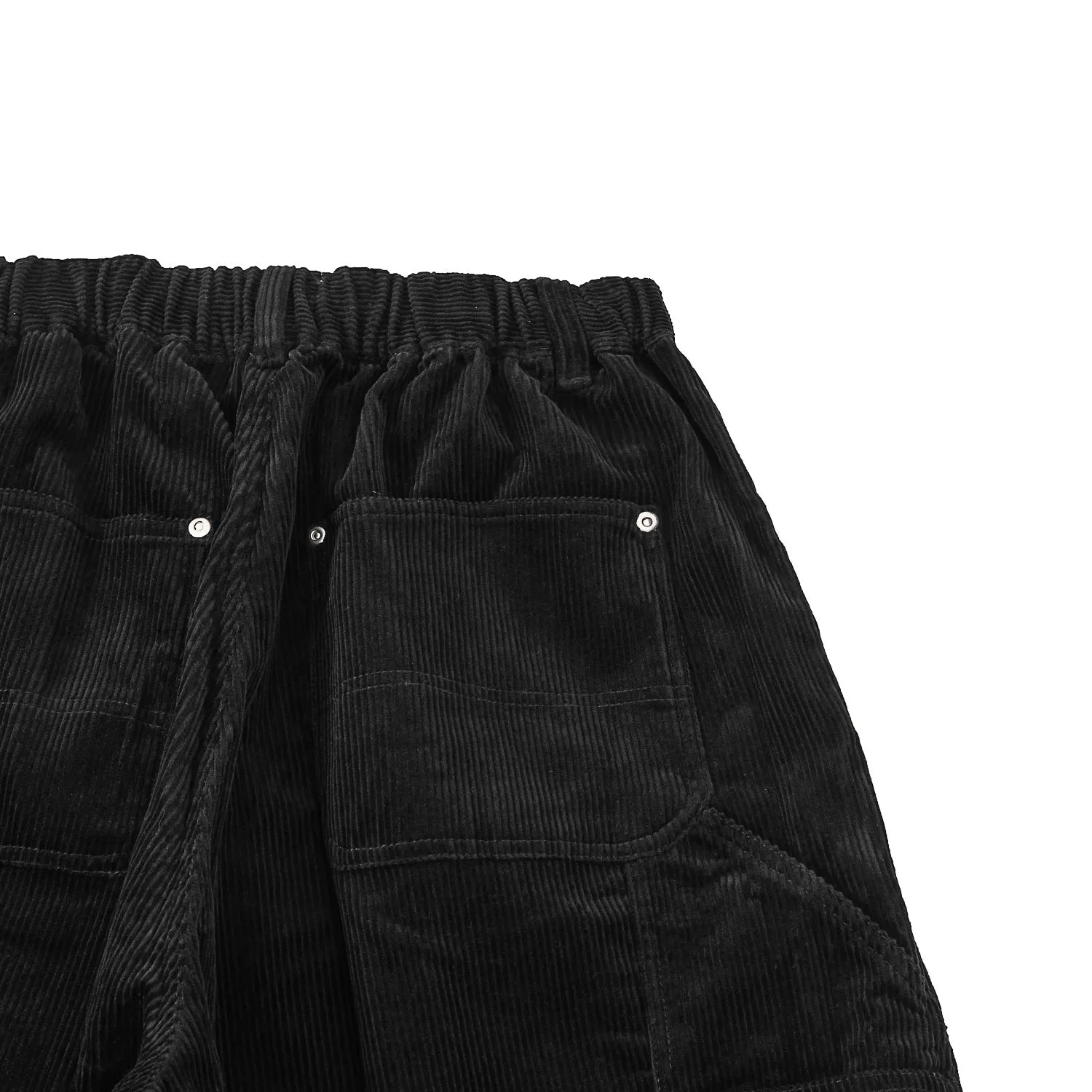 A[S]USL DOUBLE KNEE CORDUROY PAINTER PANTS-BLACK