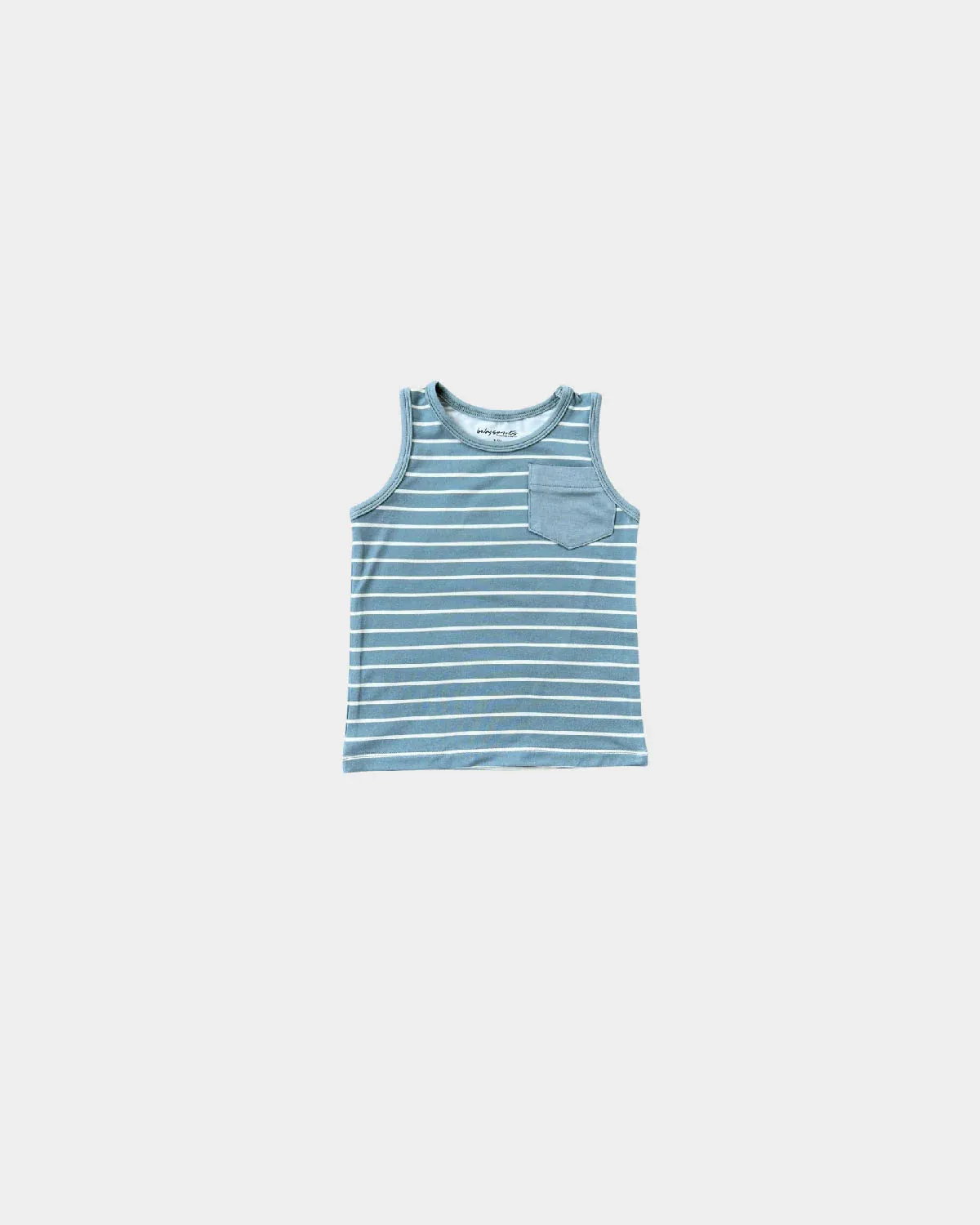 Baby Sprouts - Blue Stripe Pocket Tank