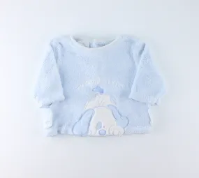 BABY V SOFT BLUE SWEATER 0-3M EUC