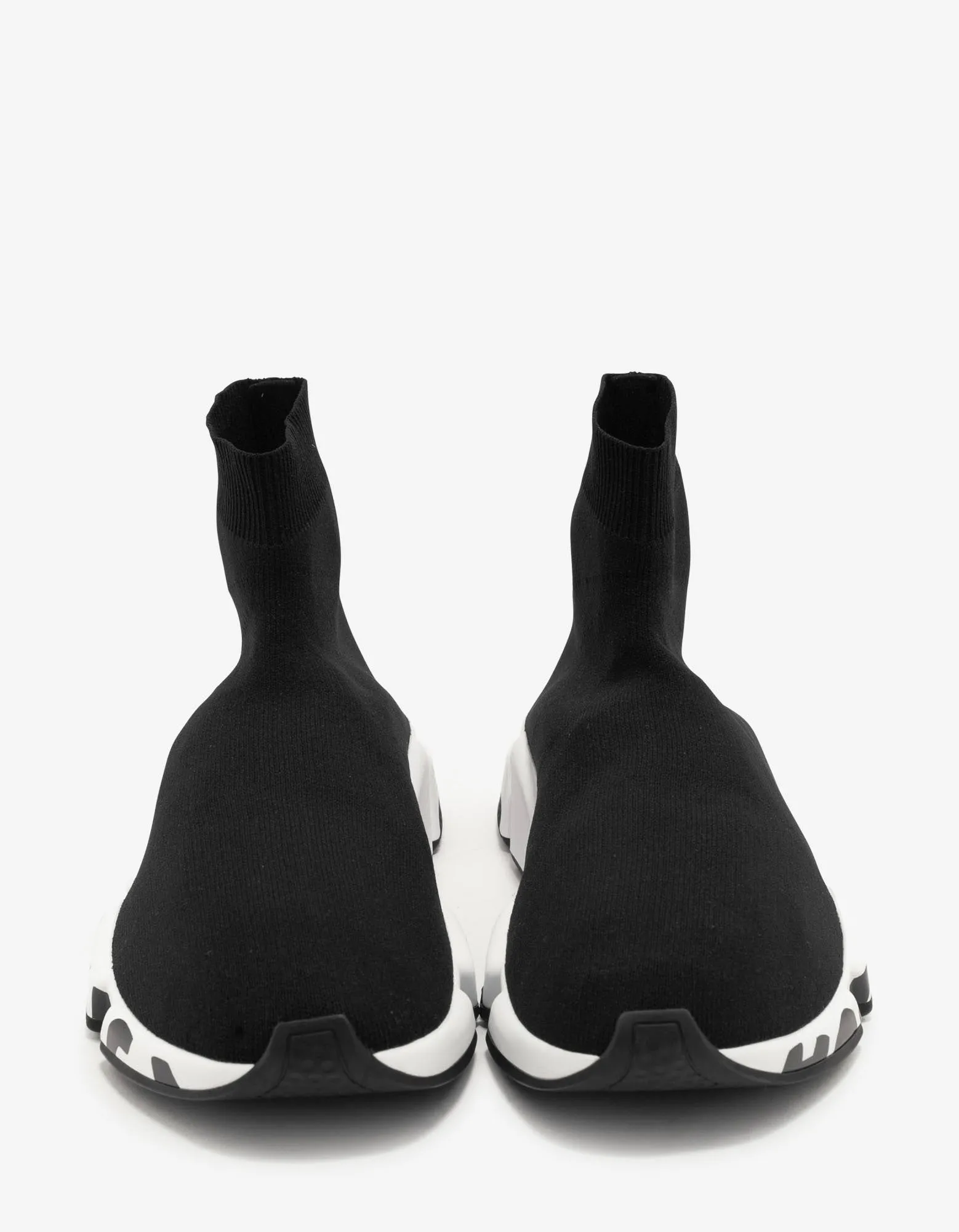 Balenciaga Black Graffiti Logo Sole Speed Trainers