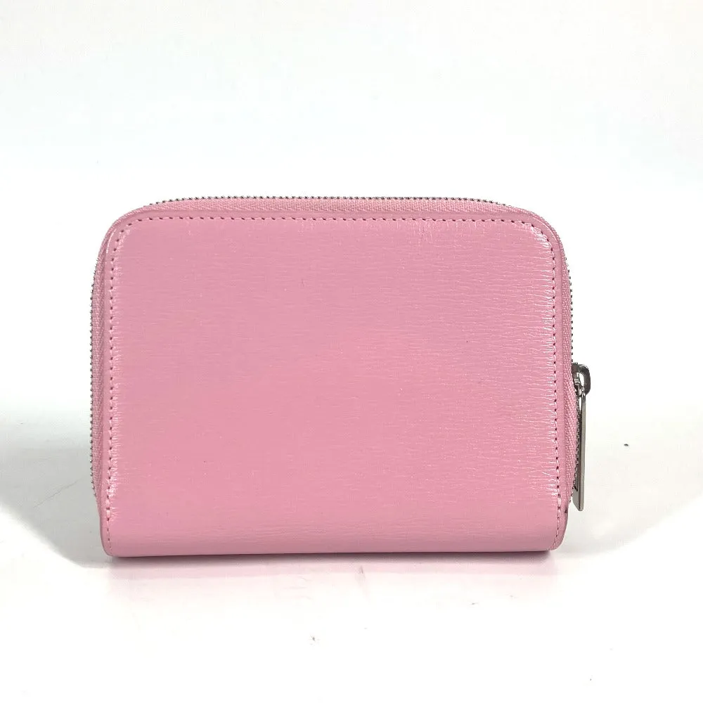 BALENCIAGA Folded wallet 674847 leather Light pink Compact wallet Compact zip Women Used Authentic