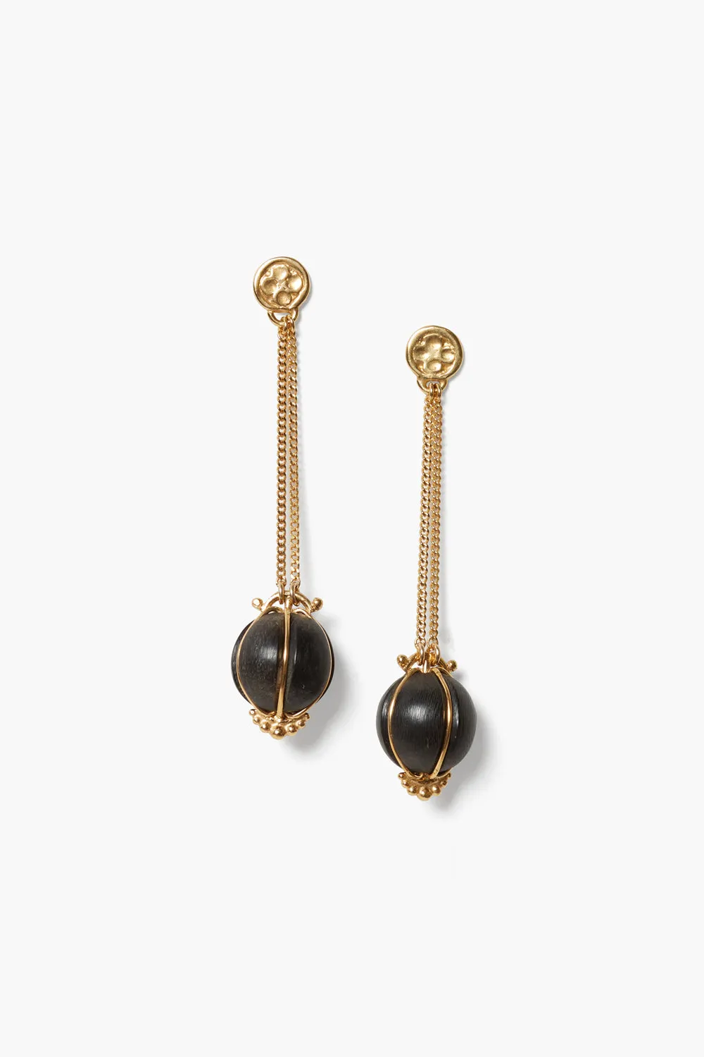 Balloon Drop Earrings Black Mix