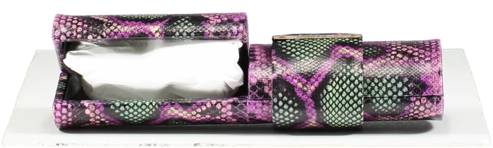 Baraboux Multicoloured Snake Effect Clutch Bag One Size