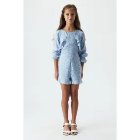 Bardot Junior - Lila Playsuit - Blue Ditsy