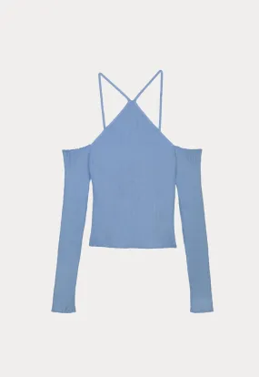 Bardot Neckline With Thin Straps Top