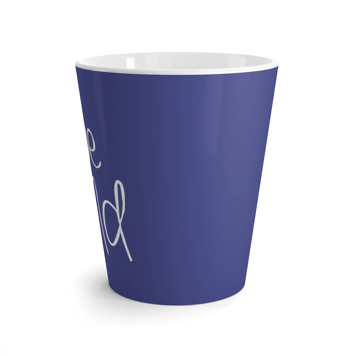 be kind Heart (Royal Blue) Latte Mug (12 oz.)