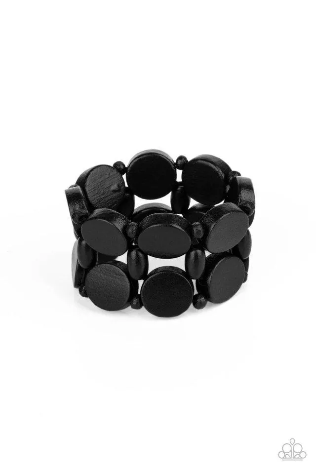 Beach Bravado Black Wood Bracelet - Paparazzi Accessories