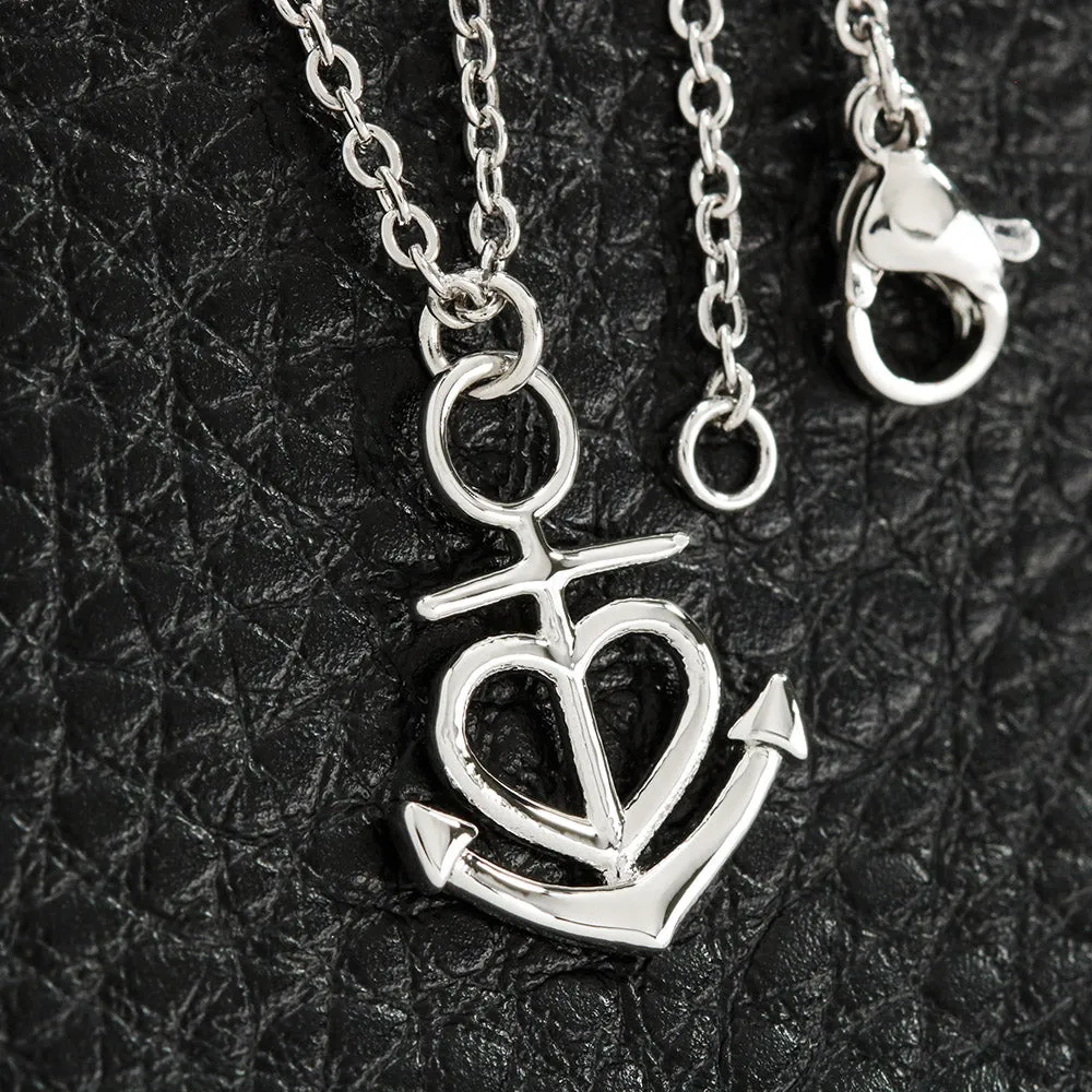 Beautiful Anchor Heart Necklace With Message Card For Best Friend