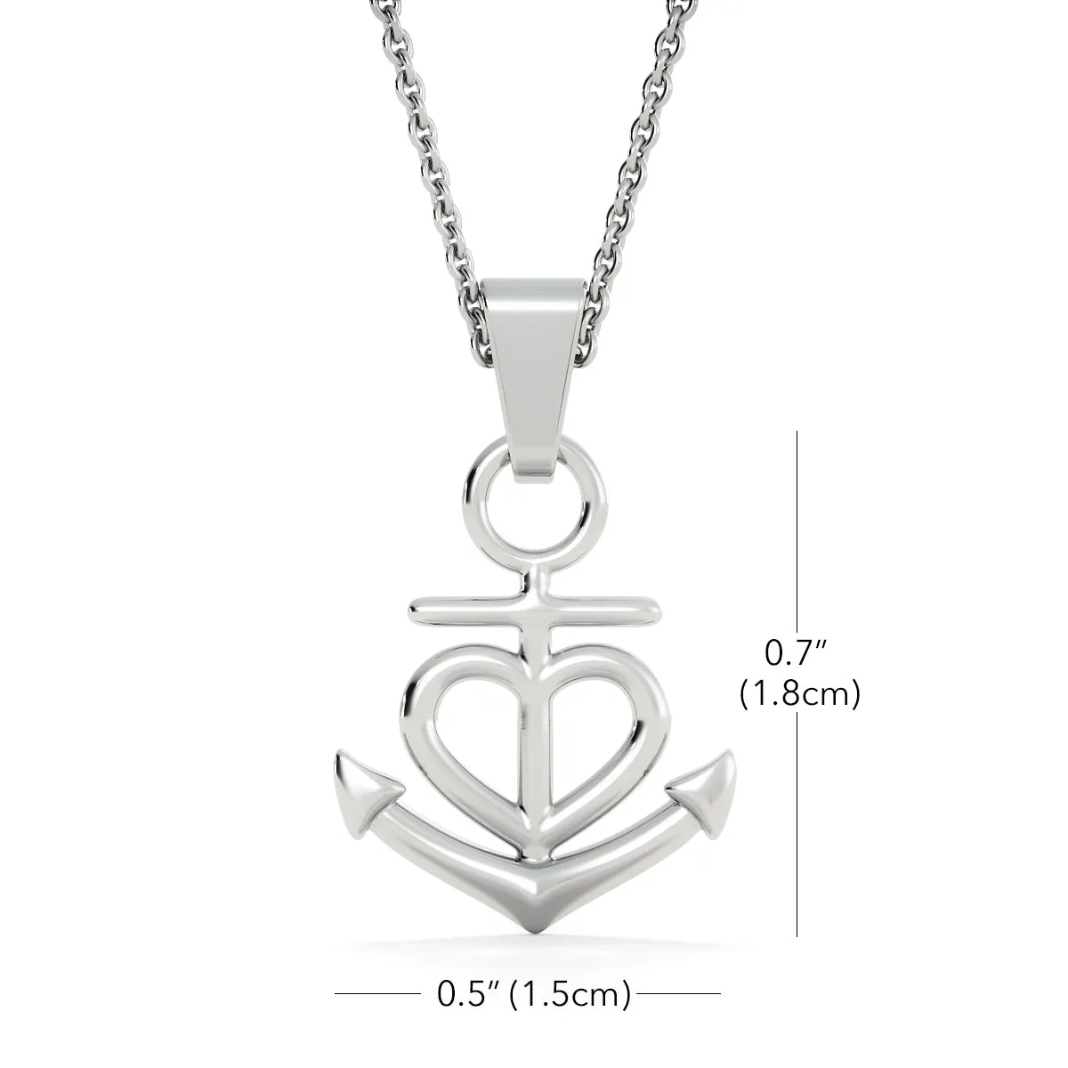 Beautiful Anchor Necklace Gifts For Wife With Beautiful Husband To Wife "Last Breath" Message Card