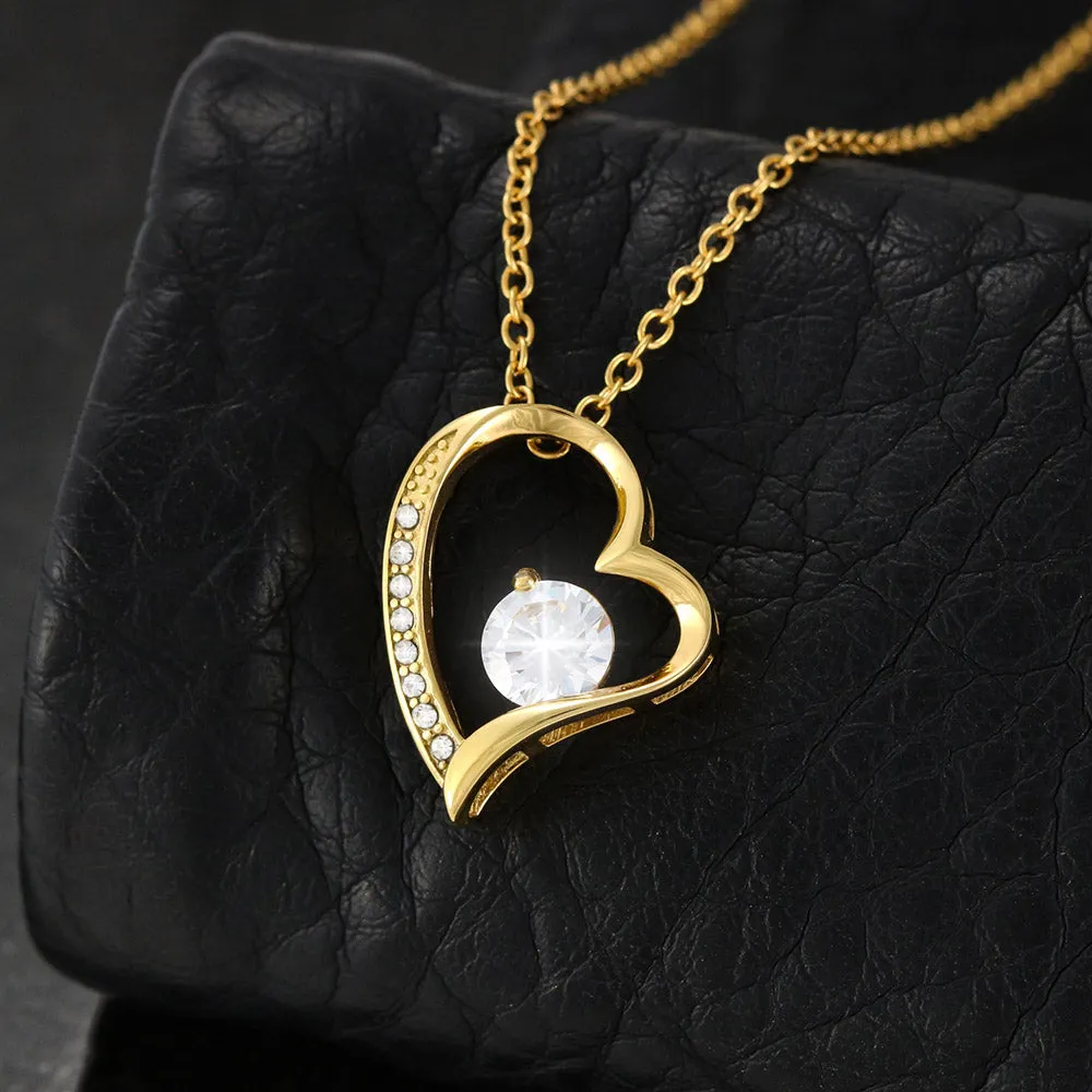 Beautiful Valentine's Heart Necklace Love For Ever With Valentine's Day Wish