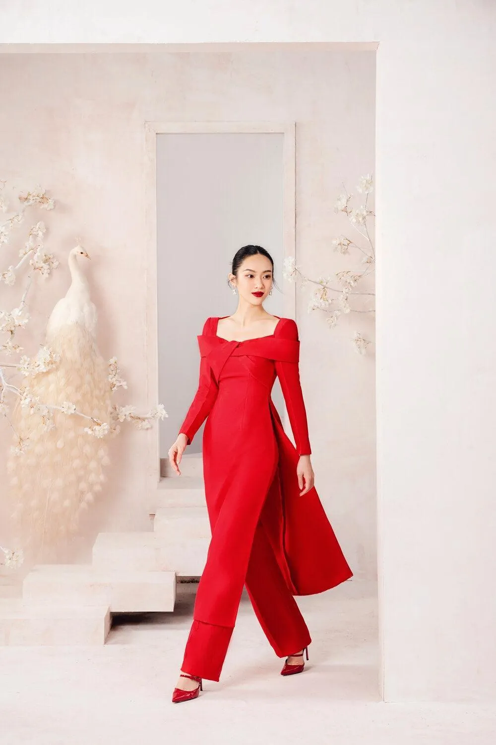 Beetle Square Neck Ao Dai