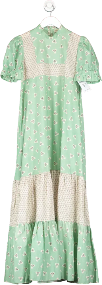 Beulah London Green Dorothy Geo Dress UK 8